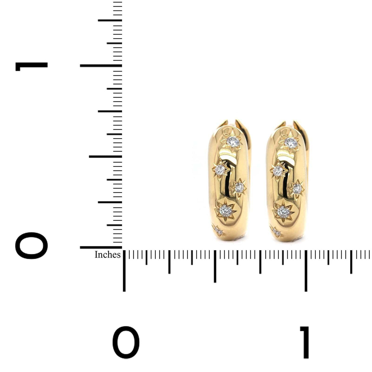 Temple St. Clair 18K Yellow Gold Diamond Huggie Earrings