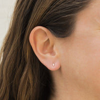 14K Rose Gold Marquise Diamond Stud Earrings