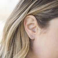 Dana Rebecca 14K Rose Gold Bezel Set Diamond Stud Earrings