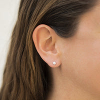 Dana Rebecca 14K White Gold Diamond Bezel Set Stud Earrings