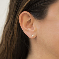 Dana Rebecca 14K Yellow Gold Bezel Set Diamond Earrings