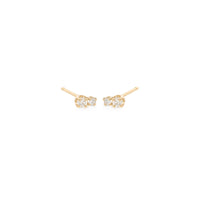 14K Yellow Gold Diamond Prong Earrings
