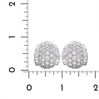 Oscar Heyman Platinum Pave Diamond Omega Earrings