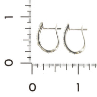14K White Gold Diamond Huggie Earrings