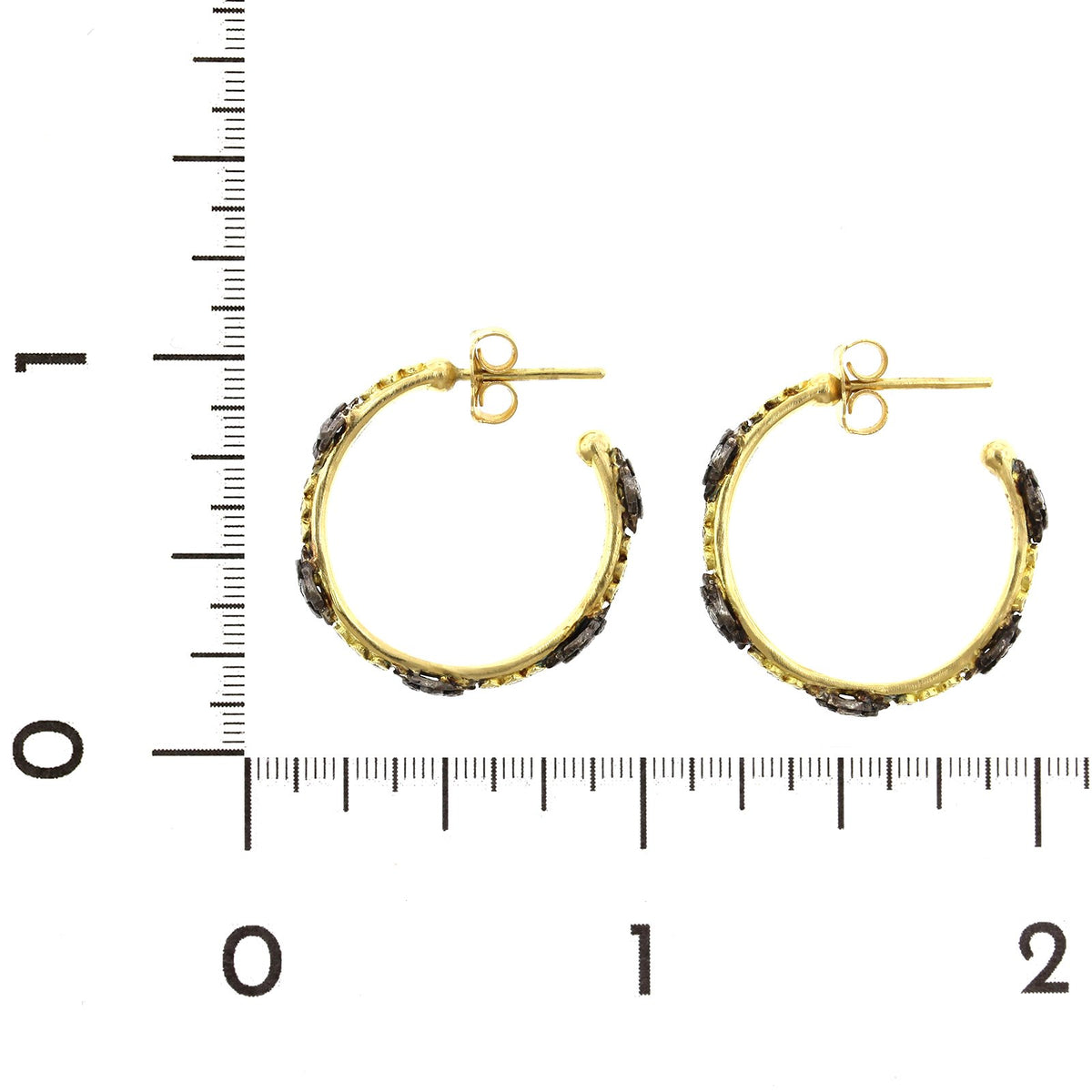 Armenta 18K Yellow Gold Diamond Hoop Earrings