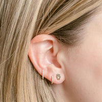 Dana Rebecca 14K Yellow Gold Diamond Hamsa Stud Earrings