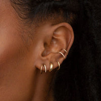 14K Yellow Gold Huggie Earrings