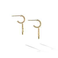 Cable Collectibles® North Star Drop Earrings in 18K Yellow Gold with Pavé Diamonds, Yellow Gold, Long's Jewelers