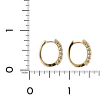 18K Yellow Gold Diamond Huggie Earrings