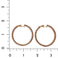 Etho Maria 18K Rose Gold Double Row Diamond Hoop Earrings