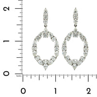 Etho Maria 18K White Gold Diamond Oval Drop Earrings