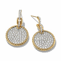 DY Elements® Convertible Drop Earrings in 18K Yellow Gold with Pavé Diamonds