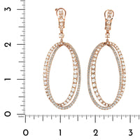 Etho Maria 18K Rose Gold Diamond Drop Hoop Earrings
