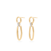 Marco Bicego Jaipur 18K Yellow Gold Diamond Link Drop Earrings