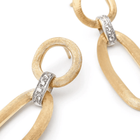 Marco Bicego Jaipur 18K Yellow Gold Diamond Link Drop Earrings