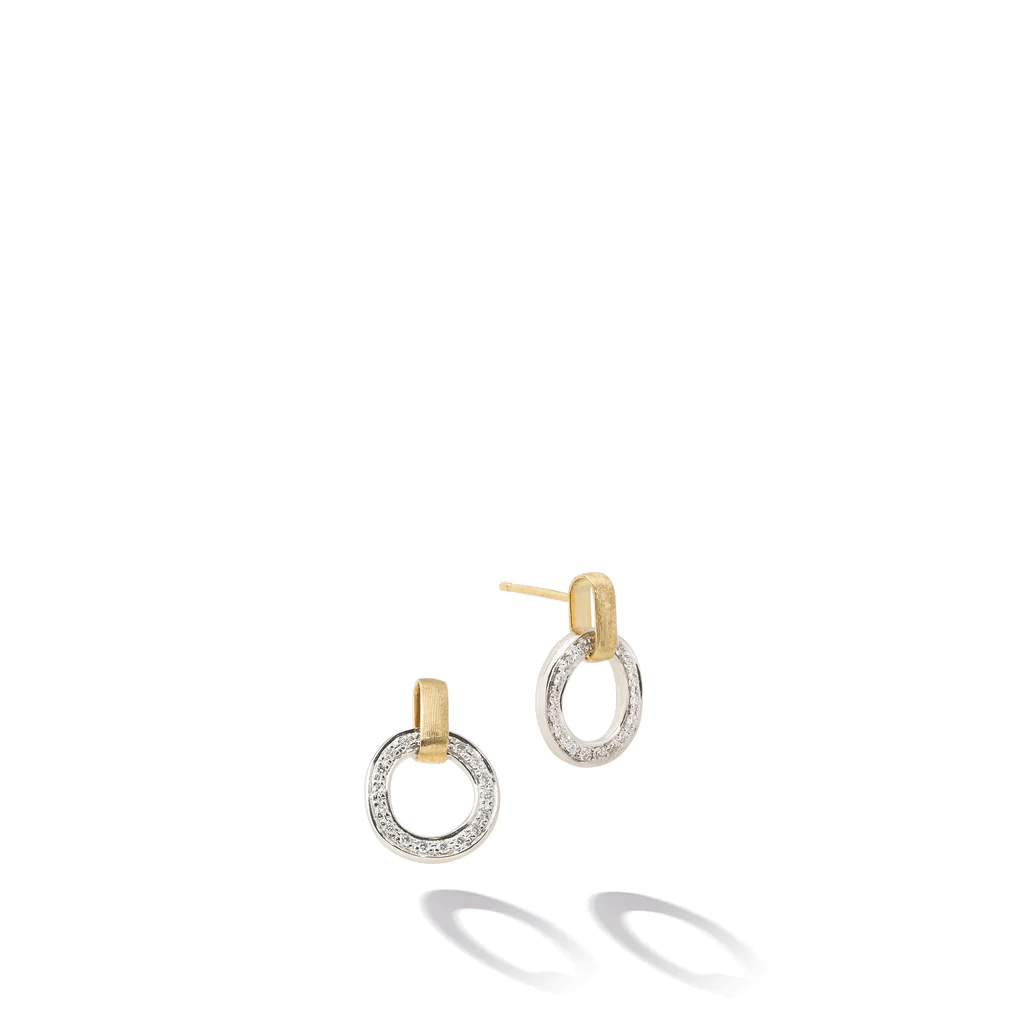 Jaipur 18K Yellow Gold Diamond Station Earrings, Long's Jewelers