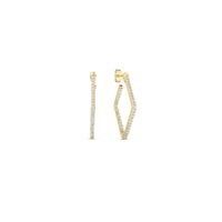 Roberto Coin 18K Yellow Gold Diamond Square Hoop Earrings