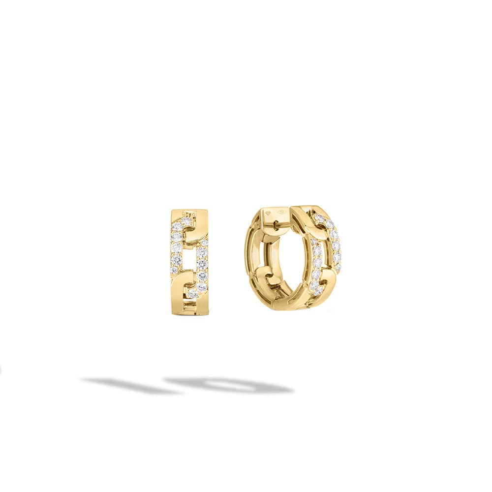 Roberto Coin 18K Yellow Gold Diamond Huggie Earrings