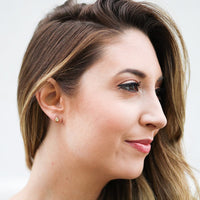 18K Yellow Gold Pear Shape Diamond Stud Earrings, 18k yellow gold, Long's Jewelers