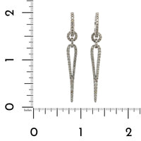 14K White Gold Spike Diamond Drop Earrings, 14k white gold, Long's Jewelers