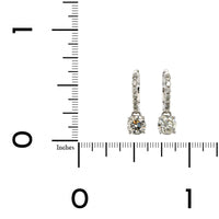 14K White Gold Huggie Diamond Drop Earrings, 14k white gold, Long's Jewelers