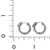 14K White Gold 5 Diamond Huggie Earrings, 14k white gold, Long's Jewelers