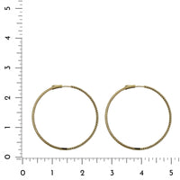 14K Yellow Gold Inside Outside Diamond Hoop Earrings, 14k yellow gold, Long's Jewelers