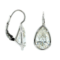 18K White Gold Pear Shape Diamond Drop Earrings, 18k white gold, Long's Jewelers