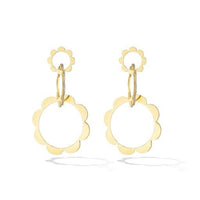 18K Yellow Gold Trio Diamond Drop Earrings, 18k yellow gold, Long's Jewelers