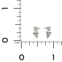 18K White Gold 2 Stone Diamond Stud Earrings, 18k white gold, Long's Jewelers