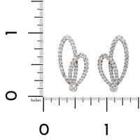 18K White Gold Diamond Climber Stud Earrings, 18k white gold, Long's Jewelers