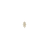 14K Yellow Gold Pave Diamond Single Stud Earring, 14k yellow gold, Long's Jewelers