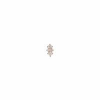 14K Rose Gold Pave Diamond Single Stud Earring, 14k rose gold, Long's Jewelers