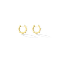 18K Yellow Gold White and Black Diamond Reversible Huggie Earrings, 18k yellow gold, Long's Jewelers