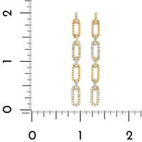 14K Yellow Gold Diamond Paperclip Drop Earrings, 14k yellow gold, Long's Jeweler's