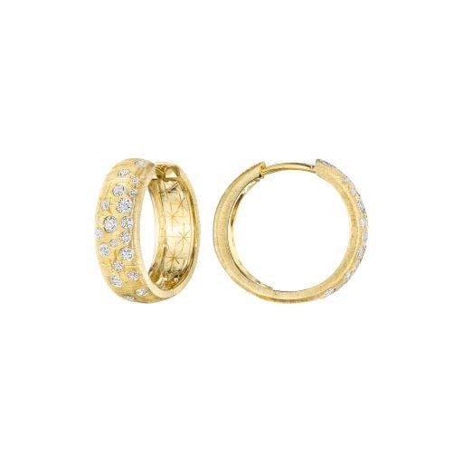 Penny Preville 18K Yellow Gold Galaxy Diamond Huggie Earrings