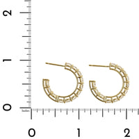 18K Yellow Gold Open Diamond Hoop Earrings, 18k yellow gold, Long's Jewelers