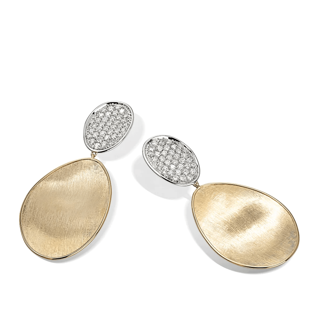 Lunaria 18K Yellow Gold Diamond Drop Earrings, Long's Jewelers