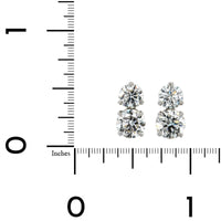 Platinum 2 Stone Diamond Stud Earrings