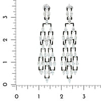 Etho Maria 18K White Gold Marquise Diamond Chandelier Style Drop Earrings