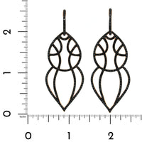 Etho Maria 18K Rose Gold Pave Black Diamond Drop Earrings