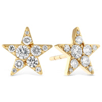 18K Yellow Gold Diamond Star Stud Earrings, 18k yellow gold, Long's Jewelers