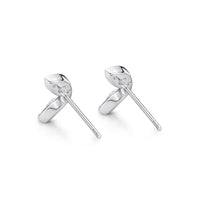 18K  White Gold Petal Diamond Stud Earrings, 18k white gold, Long's Jewelers