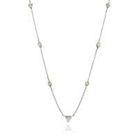 18K White Gold Diamond by The Yard Necklace