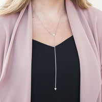Penny Preville 18K White Gold Arrow Diamond Necklace
