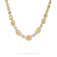 Marco Bicego Lunaria 18K Yellow Gold Pave Diamond Necklace