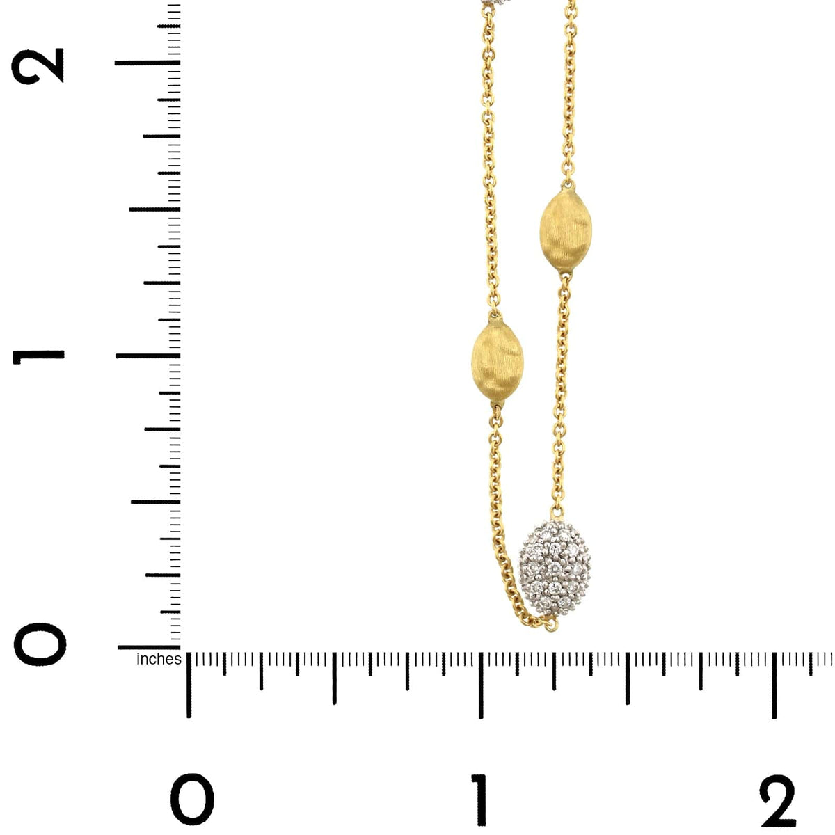 Marco Bicego Siviglia 18K Two-Tone Gold Pave Station Necklace