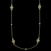 18K Yellow Gold Diamond Necklace