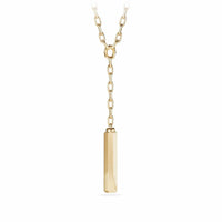 Barrels Y Necklace with Diamonds in 18K Gold