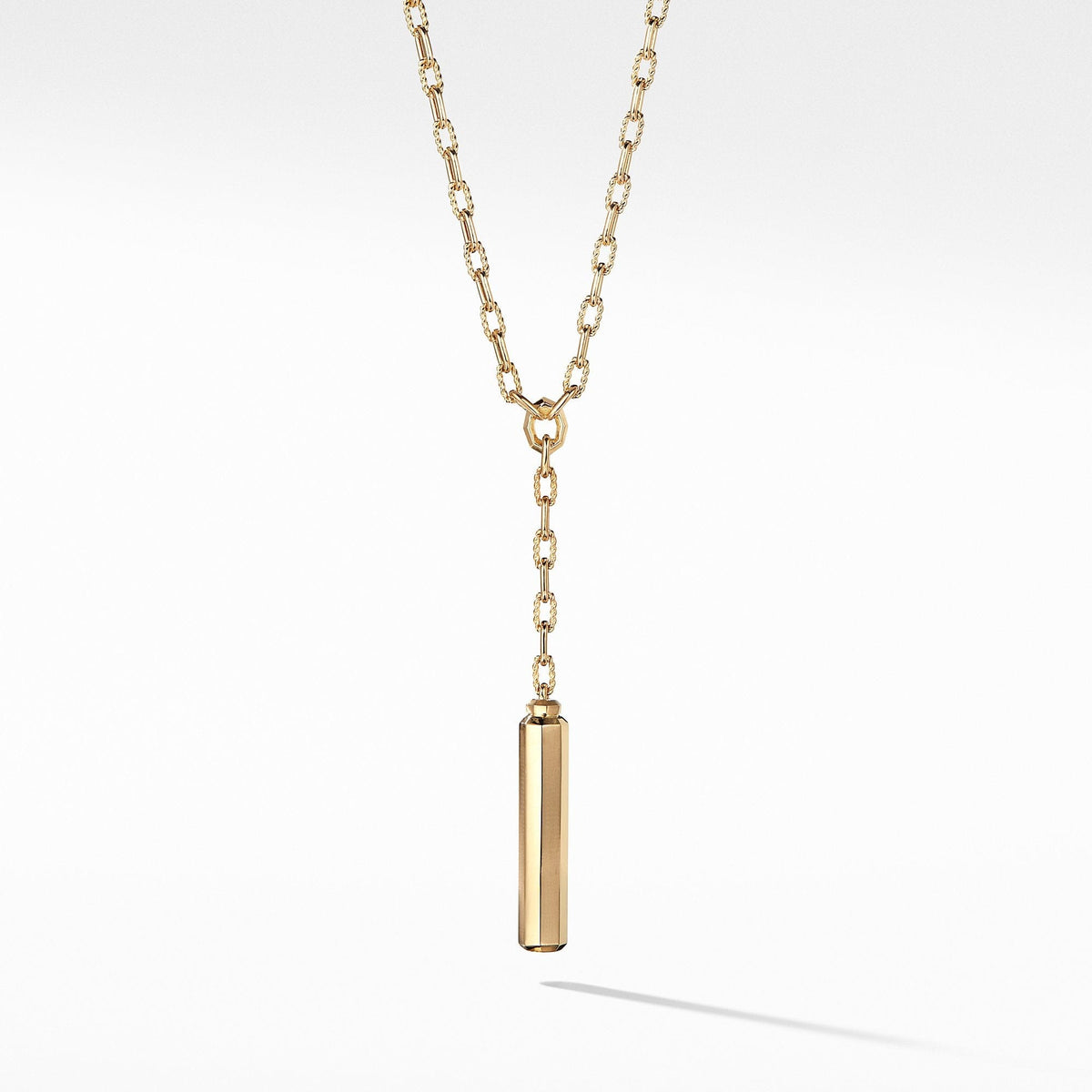 Barrels Y Necklace with Diamonds in 18K Gold